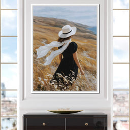Wind Swept Hillside Muse - NicheCanvas