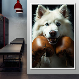 Samoyed Pugilist - NicheCanvas