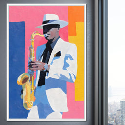 Vibrant Jazz Sax Soloist Style - NicheCanvas