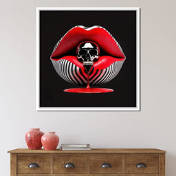 Chrome Skull Kiss - TooplesArt - NicheCanvas