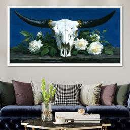Bone Crown and Ivory Roses - NicheCanvas