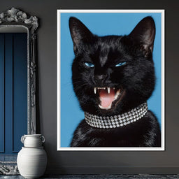 Fierce Midnight Feline Glamour - NicheCanvas