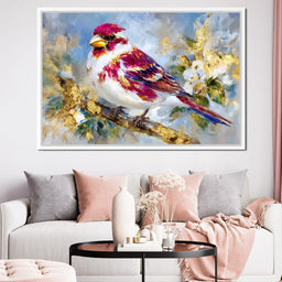 Golden Petal Songbird - NicheCanvas