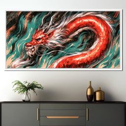 Dragon Waking From The Jade Currents - NicheCanvas