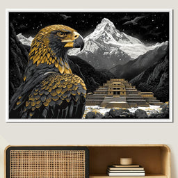 Majestic Aztec Golden Eagle - NicheCanvas