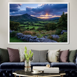 Sunbeams Over Green Valley - NicheCanvas