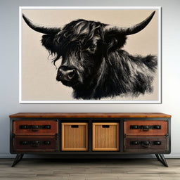 Solitary Guardian of the Highland Plains - NicheCanvas