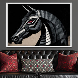 Iron Equine Spirit Descent - NicheCanvas