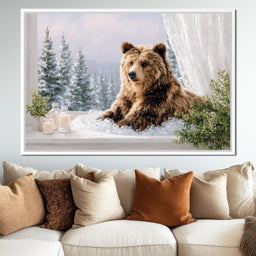 Cozy Bear Bath Mountain View - NicheCanvas
