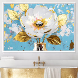 Golden Petal Elegance Blooms - NicheCanvas