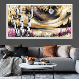 Golden Solstice Over The Purple Wilds - NicheCanvas