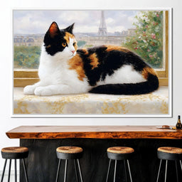 Parisian Feline Afternoon - NicheCanvas