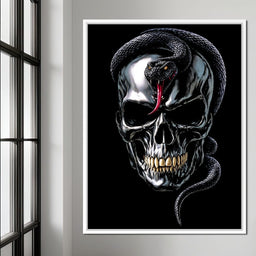 Serpent Crowned Skull Night - NicheCanvas