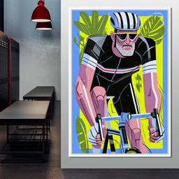 Pedal Power Retro Cyclist - NicheCanvas