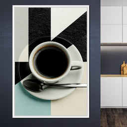 Geometric Morning Ritual Composition - NicheCanvas