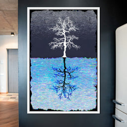 Binary Tree Reflection Pulse - NicheCanvas