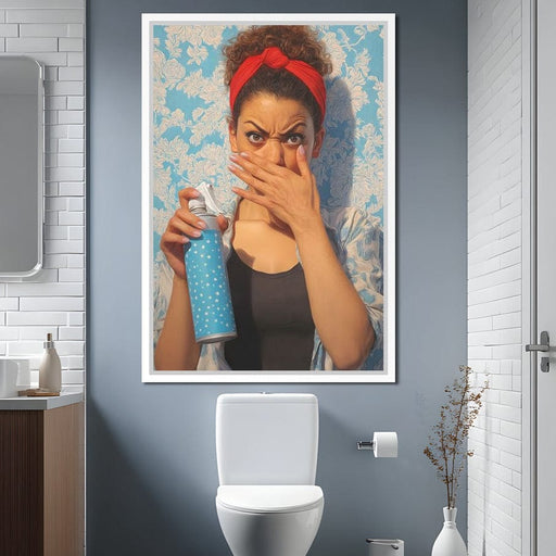 Bathroom Spray Panic Canvas Print