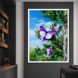 Butterfly Dance Among Blooms - NicheCanvas