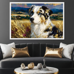 Blue Eyed Shepherd Gold Field - Neal Hackett - NicheCanvas