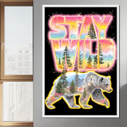Wild Bear Forest Stay Wild - NicheCanvas