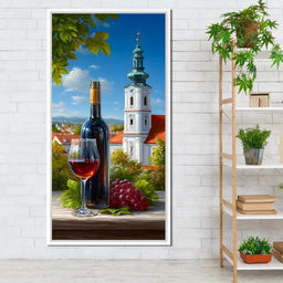 Sunlit Courtyard & Wine Cup - NicheCanvas