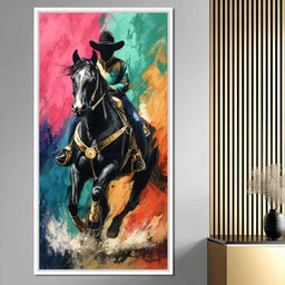 Galloping Midnight Charro Charge - NicheCanvas