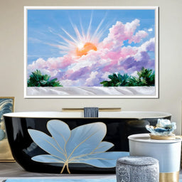 Magnificent Sun Over Clouds - NicheCanvas