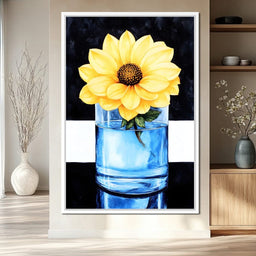 Golden Petal Reflection - NicheCanvas