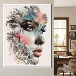 Tropical Muse Leaf Portrait - NicheCanvas