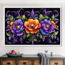 Floral Symphony Dreamscape - NicheCanvas