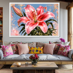 Soft Petals Under A Pale Summer Sky - NicheCanvas