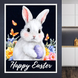 Spring Bunny With Egg Easter - NicheCanvas
