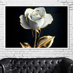 Golden Elegance of Petals - NicheCanvas