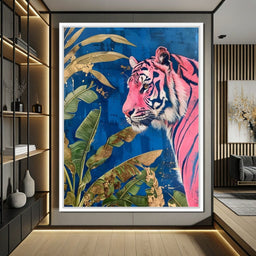 Pink Tiger Tropical Majesty - NicheCanvas