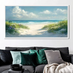 Seaside Tranquility Pathway - NicheCanvas