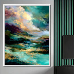 Aurora Tides of Golden Drift - NicheCanvas