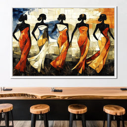 Graceful Dance of Silhouettes - NicheCanvas