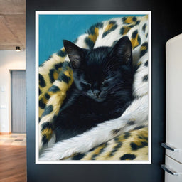 Slumbering Feline Dreams - NicheCanvas