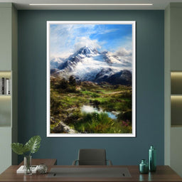 Majestic Alpine Snowbound Peak - NicheCanvas