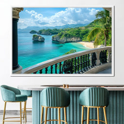 Oceanfront Paradise Escape - NicheCanvas