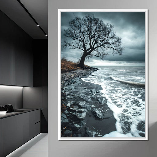 Windswept Shore Solitude Canvas Print