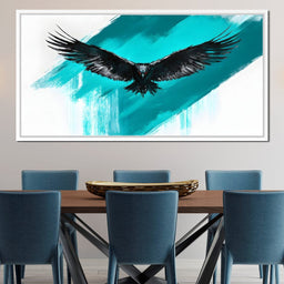 Majestic Raven Soaring Sky - NicheCanvas