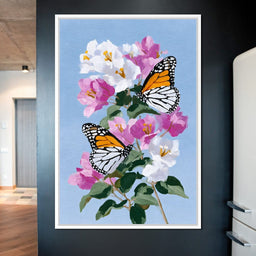 Monarch Duo Floral Skybound - NicheCanvas
