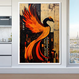 Phoenix Rise Through Flames - NicheCanvas