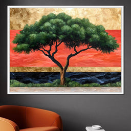 Majestic Dawn Tree Harmony - NicheCanvas