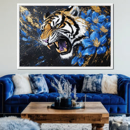 Fierce Tiger Floral Fusion - Alicia Smith - NicheCanvas