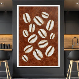 Coffee Beans Brown Background - NicheCanvas