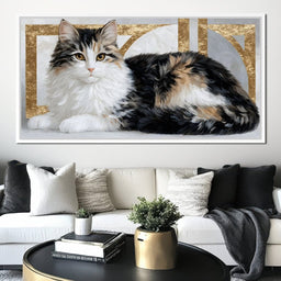 Mystic Feline Repose - NicheCanvas