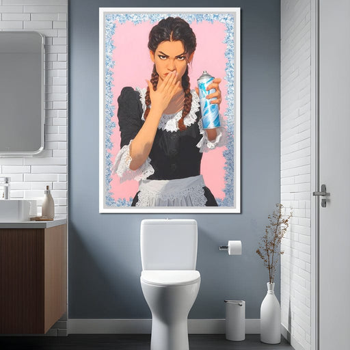 Bathroom Spray Flowerbound Canvas Print