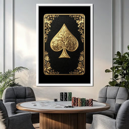 Golden Elegance Spade Design - NicheCanvas